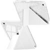 A-BEAUTY Custodia Glitter Compatibile con iPad (A16) 11a/10a Generazione (2025/2022) Cover Trasparente Scintillante con Portapenne, Supporto Trifold 6 in 1 a Forma di Y, Bianco