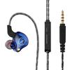 Generic Auricolari in-ear con cavo, auricolari con microfono, cuffie in-ear cablate per cantanti, batteristi, musicisti, vestibilità comoda, colore canna di fucile, auricolari con isolamento acustico per