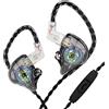 Yinyoo KBEAR Storm Cuffie in Ear Professionali Monitor Auricolari per Cantanti Batteristi Musicisti Bassisti, Auricolari Cablati Personalizzati IEM, Cavo OFC Staccabile in Argento ad Alta Risoluzione