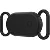 Generico Custodia per Galaxy Smart Tag 2, smart anti-lost device Custodia protettiva, copertura pelle Tracker, supporti collare in silicone spesso, accessori antigraffio (Nero)