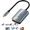Guermok Adattatore per occhiali da USB C a USB-C AR, 4K a 60 Hz / 1080P a 144 Hz, PD3.0, switch 2 dock e console portatile, per display AR Type-C, monitor portatili, giochi, lavoro e viaggi (grigio)