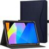 GOZOPO Custodia Universale per Tablet 10,1 Pollici/TECLAST P33/ M50T | Multi-angolo Supporto Folio Cover per Laptok/ WOREGOO/ Whitedeer/Android Tablet 10 Pollici/9,6-11 Pollici Tablet (Blu Scuro)