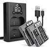 CELLONIC 2x Batteria compatibile con Nikon D700, D90, D300, D200, EN-EL3 | 1600mAh, 7.4V, Ioni di Litio per Nikon D80, D70, D50, D300S, D100, D900, D70s, EN-EL3a, EN-EL3e, MH-18a