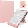 RSAquar Custodia per PocketBook InkPad One 10,3 Pollici PB1030, Oro Rosa | Custodia in Similpelle PU, Sospensione e Riattivazione Automatiche, Fascia per la Mano, Portapenne e Supporto Pieghevole