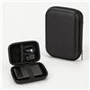 Generic Custodia per disco rigido, organizer portatile per disco rigido esterno, cavo, caricabatterie, custodia rigida protettiva per viaggi (nero