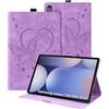 Auslbin Custodia per Samsung Galaxy Tab S10 Plus 12.4 2024 Cover, Pelle Goffrata Farfalla PU con Funzione di Supporto, Flip Tab Cover per Tab S10 Plus/S9 Plus/SM-X820, Viola
