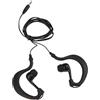 LOVIVER Gancio per Orecchie da 3,5 Mm Impermeabile Sport/Corsa/all' Cuffie Cuffie Auricolari in-Ear Auricolari per MP3 MP4 E Alt, Nero
