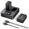 llano Set 2 Batterie NP-FW50 (1080mAh Reali) & Caricatore Rapido 20W USB-C per Sony Alpha A6400, A6000, ZV-E10, A7 II, A7R II, A6300, A6500, A7S, A7, A7S II, A5100 con Display LED