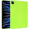 Generic Custodia in silicone morbido compatibile con iPad Pro da 12,9 pollici 2018/2020/2021/2022, sottile e leggera, in TPU opaco, antiurto, protettiva per iPad Pro da 12,9 pollici (verde fluorescente)