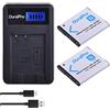 DuraPro 2Pcs NP-BN1 Battery + LCD USB Charger for Sony Cyber-Shot DSC-W800,DSC-WX220,DSC-W830,DSC-W810,Sony DSC-QX30,DSC-QX100,DSC-QX10 Digital Camera