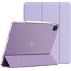 JETech Custodia per iPad Pro 12,9 6ª/5ª Gen (2022/2021), Viola Chiaro | Cover Retro Traslucido Sottile, Supporto Tri-Pieghevole, Auto Svegliati/Sonno, Protezione Antiurto Leggera