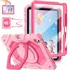 FINTIE Cover per iPad (A16) 11ª Gen 11 (2025) / iPad 10ª Gen 10.9 (2022) | Custodia Antiurto Robusto per Bambini con Supporto Girevole, Protezione Schermo e Tracolla, Pink