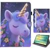 Bemoloon PU Tablet Cover per Samsung Galaxy Tab S10 Lite/S10 FE/S9 FE 10.9 SM-X510/X520 - Colori Vibranti & Design alla Moda, Anti-Graffio, Sblocco/Standby Automatico, Unicorno dei Sogni