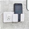 Generic Supporti per cellulari montati a parete con autoadesivo, compatibili con iPhone e Android, supporto per telefono per camera da letto, cucina, bagno, ufficio (confezione da 2 pezzi) bianco)