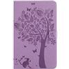 Saturcase - Custodia a portafoglio per Samsung Galaxy Tab E 9.6 SM-T560 T561 con supporto magnetico e scomparti per carte di credito Purple