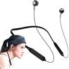 Ungtyb Cuffie wireless con archetto da collo, auricolari in-ear 5.0, per chiamate in , resistenti al sudore, ideali per corsa, palestra, lavoro e uso quotidiano