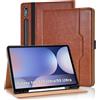 Vkooer Custodia per Samsung Galaxy Tab S10 / S9 Ultra 14,6 pollici 2024/2023 con supporto per S Pen e fessure per documenti, custodia in pelle PU premium folio stand con auto sleep/wake, marrone