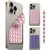 Generic 2 confezioni di ventose double-face in silicone 40 grani, supporto per telefono compatibile con tutti gli iPhone e cellulari Android - Rosa+Porpora