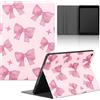 Stradvnaly Tablet Cover per Huawei Mediapad T5 10,1,Carino Cartoon Nastro Fiocco Stella Rosa Modello Cover con Funzione Pelle PU Holder Flip con Antiurto Regolabile Kawaii Tablet Protezione Case