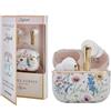 VQ Laura Ashley Skylark Cuffie Bluetooth 5.4 TWS con Motivo Elegante Applicato a Mano - Auricolari Wireless con Riduzione Rumore Chiamate ENC, Micro HD, Autonomia 40 Ora, Compatibili iOS E Android