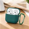 Generic Custodia protettiva per AirPods 4 XDcase, 2,5 mm di spessore, in silicone, con gancio (verde scuro)