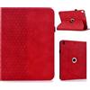 TEDTIKJT Custodia per Samsung Galaxy Tab S6 Lite 10.4 2024/2022/2020 SM-P610 P620 Tablet Cover Case 360°Ruotabile Funzione di Supporto Multiangolare Case PU Pelle Flip Tasca Custodia,Rosso