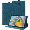 Auslbin Custodia per Samsung Galaxy Tab A 10.5 Pollice (SM-T590/SM-T595) 2018 Pelle PU La Farfalla Modello Cover Tablet Case con Supporto Funzione (Blu)