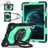 MUDASANQI Compatibile con Samsung Galaxy Tab S10 Lite da 11,9 pollici (modello SM-X400/X406B) con supporto/portamatite, custodia protettiva robusta e resistente agli urti con tracolla (nero verde menta)