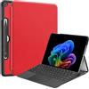 Kepuch Custer Cover per Microsoft Surface PRO 12 2025,PU-Pelle Case Custodia - Rosso
