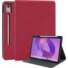 LSPCASA Custodia per Lenovo Idea Tab Pro 12.7 pollici 2025 TB373FU TB375FC in pelle PU con portapenne e funzione leggio, ultra sottile, custodia a libro per Lenovo Idea Tab Pro, colore: rosso