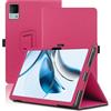 Envibe Custodia per DOOGEE T40 11 Pollici, Cover Tablet DOOGEE T40, Copertura Protettiva Pieghevole con Supporto per Matita e Cinturino da Polso, Protezione Completa. (Rosso)