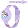 WUZUN Bambini Impermeabile per Bracciale Airtag: WUZUN Simpatico Cartone Animato Regolabile Nascosto per Supporto Apple Air Tag, Custodia Cinturino Tracker GPS Anti-Smarrimento in Silicone (Cavallo)