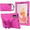ZORSOME Custodia per bambini per Samsung Galaxy Tab S5E 10,5 SM-T720 (2019), design a farfalla, in EVA, leggera, antiurto, carina, custodia protettiva, supporto W + tracolla, rosa rosso