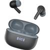 Generico Cuffie Bluetooth, TWS,Auricolari Bluetooth 5.1 Stereo HiFi, ANC/ENC Cancellazione Rumore Cuffie Wireless, 30 Ore, Touch Screen con Equalizzatore, In Ear Cuffie S/F,IP7 Imper, Bianco (Nero)
