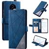 QiongniAN Cover per Huawei Mate 20 Lite ,Custodia per Huawei Mate 20 Lite SNE-L01 SNE-L03 SNE-LX1 SNE-L21 SNE-LX2 SNE-L22 SNE-LX3 SNE-L23 / Maimang 7 SNE-AL00 Custodia protettiva in pelle Case Cover Blue