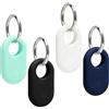 TMZELOA 4 custodie in silicone per Samsung Galaxy Smart Tag 2, morbida custodia antigraffio compatibile con Samsung SmartTag 2 Tracker con portachiavi per Airtag Android Locator