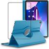 ebestStar - Cover per Lenovo Tab M10 Plus 10.6 (Gen 3), Custodia Protezione Rotazione 360, Pelle PU, Blu + Vetro Temperato