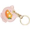 AXFEE Airtags Portachiavi in PU Pelle, Porta Air Tag per GSP Apple | Airtag Cover per Chiavi Zaini e Animale, Portatile, Anti-graffio, Mantiene un Segnale Forte- Maiale Mango