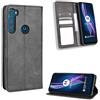 Elubugod Jielangxin Custodia in Pelle per Motorola Moto One Fusion+ XT2067-1, XT2067-2, XT2067-3 / Moto One Fusion Plus, Custodia Case Cover Black