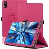 Envibe Custodia per Blackview Mega 8 13 Pollici, Cover Tablet Blackview Mega 8, Copertura Protettiva Pieghevole con Supporto per Matita e Cinturino da Polso, Protezione Completa. (Rosso)
