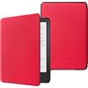 Generic Custodia per Kindle da 6 pollici (11a generazione, versione 2024/2022), pelle PU di alta qualità, ultra sottile e leggera, custodia protettiva resistente con funzione di spegnimento automatico, rosso