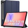 WD&CD Custodia Compatibile per Samsung Galaxy Tab S10 FE / S9 FE 10.9, Ultra Sottile PU leather Smart Pelle Cover con la Funzione Compatibile per Samsung Galaxy Tab S10 FE / S9 FE 10.9, Blu Scuro