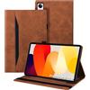 Auslbin Custodia compatibile con Xiaomi Redmi Pad SE 11 2023 Cover, Tablet in Pelle PU Adatto per Xiaomi Redmi Pad SE, Stile Classico in Pelle, Marrone