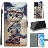 SIENIANLINE Cover per Honor X8A 4G custodia portafoglio Gatto | Chiusura magnetica, Scomparti carte, Funzione supporto, Pelle PU flip cover per Honor X8A 4G