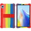 GIOPUEY Cover Compatibile con Blackview Tab 60 - con Supporto - Custodia Protettiva in Silicone TPU Morbida Case - Colorful