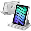 A-BEAUTY Custodia Rotante Compatibile con iPad mini (A17 Pro 2024 7a Generazione) / mini 6 (2021 6a Generazione), Antiurto Trasparente Cover, Auto Svegliati/Sonno, Argento