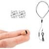 CooMax Auricolari Spia Nascosto Vip Pro Auricolare Invisibile con Microfono in Cavo per Telefono per Esami - Mini Cuffia Spia Invisibili Piccolo per Copiare (Auricolari Spia Vip Pro Mini)