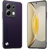 Longstong Custodia Adatta per Redmi Note 13 4G (6.67), Cover in pelle metallica serie CODE - Viola scuro