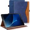 Vkooer Custodia per Samsung Galaxy Tab A6 10.1 pollici 2016 SM-T580/T585 Cover Protettiva Pelle PU con Auto Svegliati/Sonno e Supporto Funzione Flip Tasca Case - Azul marino