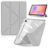 HinZann Custodia per Samsung Galaxy Tab S10 Lite/S10 FE/S9 FE 10,9/ S9 11 | (Grigio) Cover con Portapenne, Retro in TPU Trasparente + Pelle PU, Auto Svegliati/Sonno, Ultra Sottile Leggero